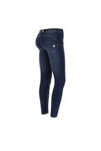 Load image into Gallery viewer, Freddy Regular-rise WR.UP® skinny trousers with pearls and rips-Dark Blue-Fi&Co Boutique