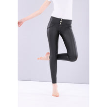 Load image into Gallery viewer, Freddy WR.UP® mid-rise skinny trousers in faux leather-Black-Fi&Co Boutique
