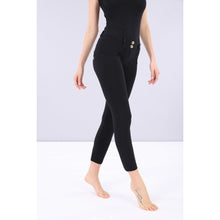 Load image into Gallery viewer, Freddy WR.UP® regular-rise skinny-fit ankle-length stretch cotton trousers-Black-Fi&Co Boutique