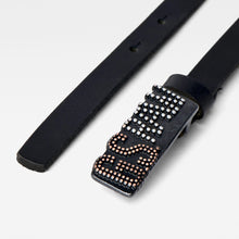 Load image into Gallery viewer, G-Star RAW Dorala Stud Pin Belt-Dark Black/Black Metal-Fi&Co Boutique