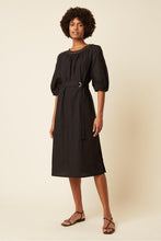 Load image into Gallery viewer, Great Plains Iva Cotton Round Neck Dress-Black-Fi&Co Boutique