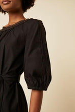 Load image into Gallery viewer, Great Plains Iva Cotton Round Neck Dress-Black-Fi&Co Boutique