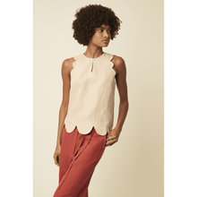 Load image into Gallery viewer, Great Plains Linen Blend Scallop-Blue Dawn-Fi&Co Boutique