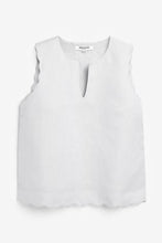 Load image into Gallery viewer, Great Plains Linen Blend Scallop-Blue Dawn-Fi&Co Boutique