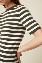 Load image into Gallery viewer, Great Plains Semois Knit Round Neck Jumper-Dark Olive/Milk-Fi&Co Boutique