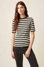 Load image into Gallery viewer, Great Plains Semois Knit Round Neck Jumper-Dark Olive/Milk-Fi&Co Boutique