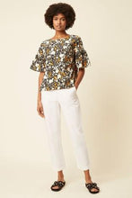 Load image into Gallery viewer, Great Plains Verbena Floral Round Neck Top-Black/Nectar Combo-Fi&Co Boutique