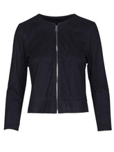 Load image into Gallery viewer, Anonyme Biker Suede Jacket Corinne-Black-Fi&amp;Co Boutique
