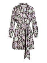 Load image into Gallery viewer, Anonyme Ethnic Print Long Sleeve Tunic Dress-Multi-Fi&amp;Co Boutique
