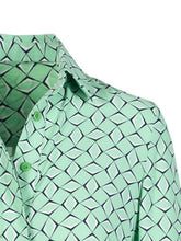 Load image into Gallery viewer, Anonyme Long Sleeve Shirt with Diamond Print-Mint-Fi&amp;Co Boutique
