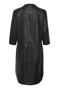 Culture CUalina Leather Dress-Black-Fi&Co Boutique