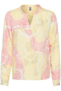 Culture CUshania Leaf Blouse-Peachskin-Fi&Co Boutique