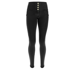 Freddy High-rise super skinny trousers WR.UP® in denim-Black-Fi&Co Boutique