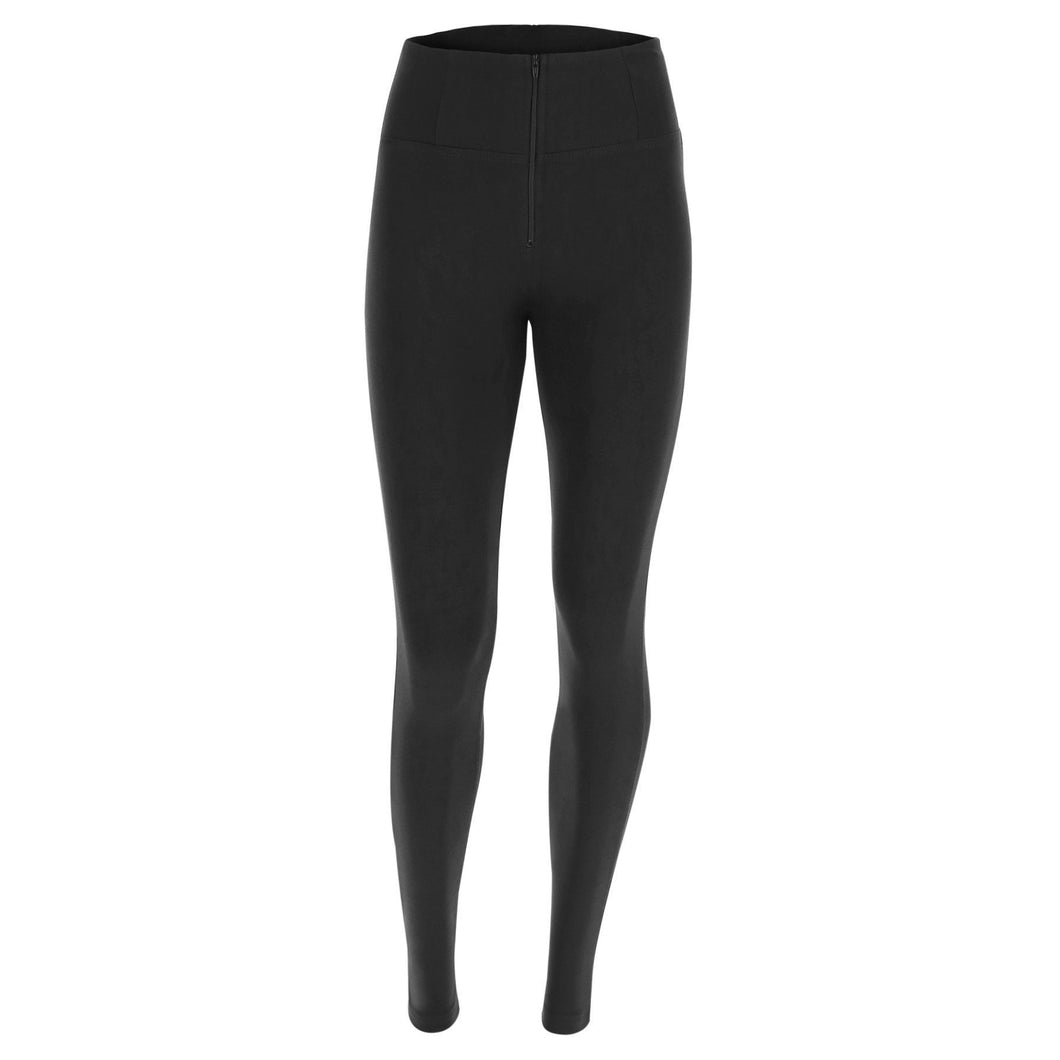 Freddy WR.UP® HIGH-RISE SKINNY-FIT BLACK PANTS IN STRETCH COTTON WITH BLACK ZIPPER-Fi&Co Boutique