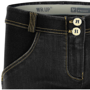 Freddy WR.UP® Skinny Regular Rise with True Denim front decorated with rips-Grey-Fi&Co Boutique