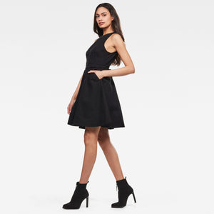 G-Star Core fit and flare dress sleeveless-Dark Black-Fi&Co Boutique