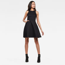 Load image into Gallery viewer, G-Star Core fit and flare dress sleeveless-Dark Black-Fi&amp;Co Boutique
