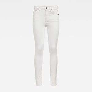 G-STAR RAW 3301 High Skinny Ripped Edge Ankle Jeans-White-Fi&Co Boutique