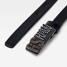 Load image into Gallery viewer, G-Star RAW Dorala Stud Pin Belt-Dark Black/Black Metal-Fi&amp;Co Boutique
