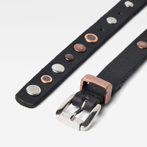 G-Star RAW Khoma Stud Belt-Dark Black/Sterling/Copper-Fi&Co Boutique