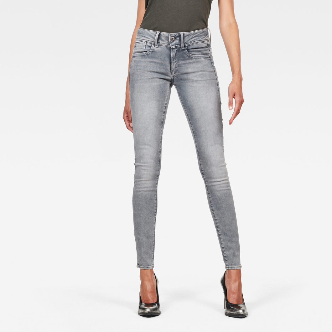 G-STAR RAW Lynn Mid Waist Skinny Jeans-Faded Industrial Grey-Fi&Co Boutique