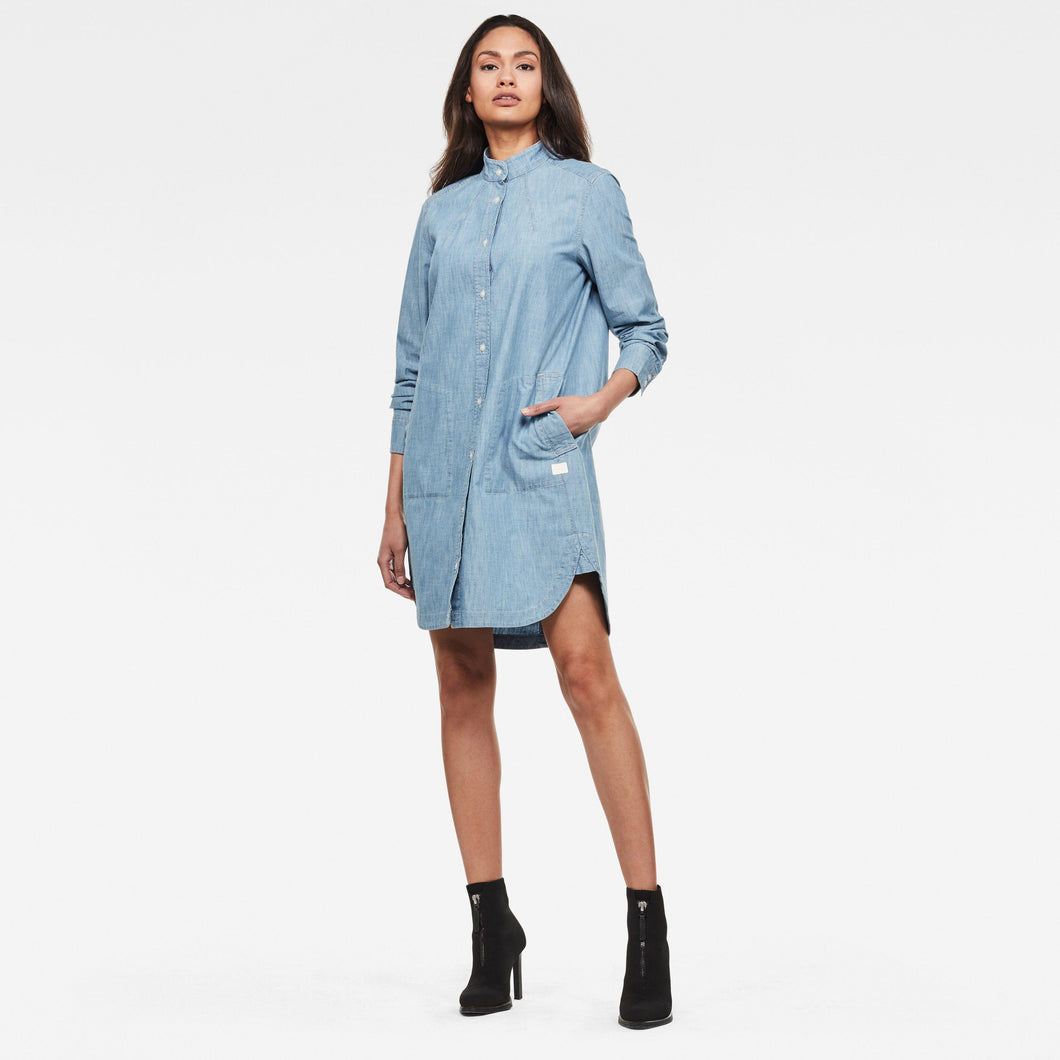 G-STAR RAW Milary Shirt Dress-Faded Mineral-Fi&Co Boutique