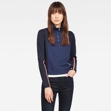 Load image into Gallery viewer, G-Star RAW Nostelle Fyx Biker Half Zip Sweater-servant blue/mazarine blue-Fi&amp;Co Boutique
