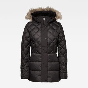 G-Star RAW Whistler Faux Fur Down Tailored Jacket-Dark Black-Fi&Co Boutique