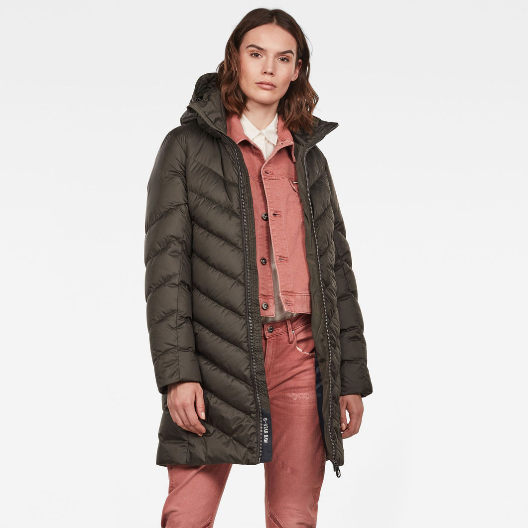 G-Star Whistler slim down Hooded long coat-Asfalt-Fi&Co Boutique