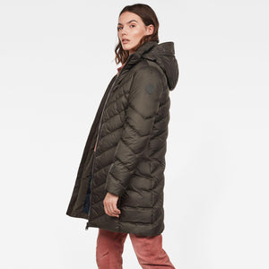 G-Star Whistler slim down Hooded long coat-Dark Black-Fi&Co Boutique