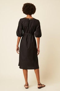 Great Plains Iva Cotton Round Neck Dress-Black-Fi&Co Boutique