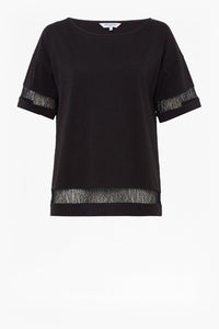 Great Plains Lois Lace Mix Top-Black-Fi&Co Boutique