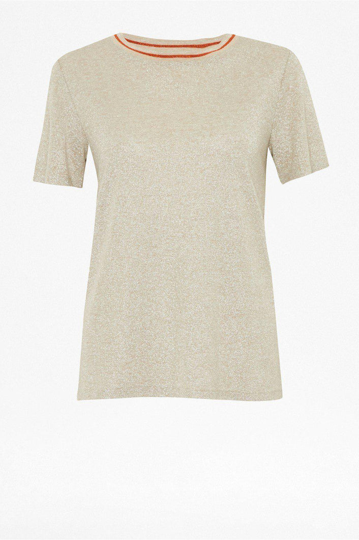 Great Plains Madeleine Jersey Glitter Tee-Gold-Fi&Co Boutique