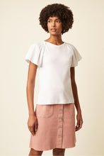 Load image into Gallery viewer, Great Plains Marta Mix Jersey Short Sleeve Top-White-Fi&amp;Co Boutique
