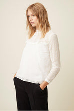 Load image into Gallery viewer, Great Plains Monmarte Embroidered Frill Neck Top-Milk-Fi&amp;Co Boutique
