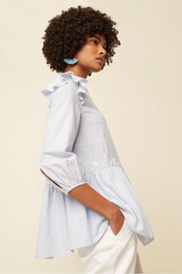 Great Plains Sole Embroidery Top-Blue/Milk-Fi&Co Boutique