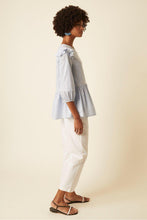 Load image into Gallery viewer, Great Plains Sole Embroidery Top-Blue/Milk-Fi&amp;Co Boutique
