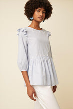 Load image into Gallery viewer, Great Plains Sole Embroidery Top-Blue/Milk-Fi&amp;Co Boutique
