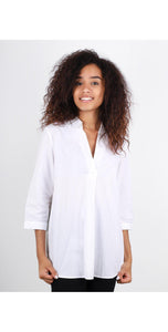 Great Plains Weekend Shirting 3/4 Sleeve Shirt-Optic White-Fi&Co Boutique