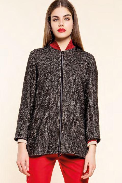 Hanita Brown/Red Coat-Brown/Red-Fi&Co Boutique