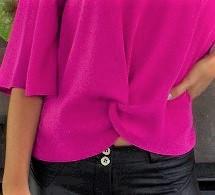 Hanita Fuchsia Pink Bell-Sleeve Top-Fuchsia-Fi&Co Boutique