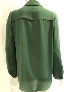 Hanita Green and Back Ribbon Shirt-Amazonia-Fi&Co Boutique