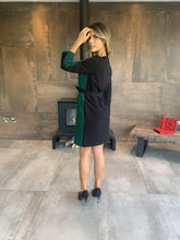 Load image into Gallery viewer, Hanita Green and Black Shift Dress-Green/Black-Fi&amp;Co Boutique
