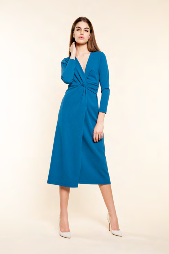 Hanita Shift Dress-Blue-Fi&Co Boutique