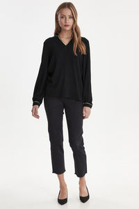 ICHI IHBABITA Shirt-Black-Fi&Co Boutique