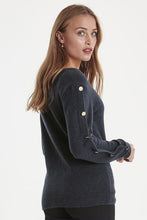 Load image into Gallery viewer, ICHI IHGANYA Longsleeve Top-Total Eclipse-Fi&amp;Co Boutique
