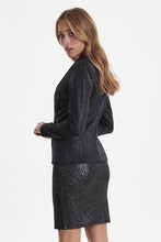 Load image into Gallery viewer, ICHI IHKATE Shimmer Blazer-Black-Fi&amp;Co Boutique
