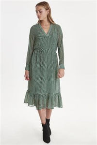 ICHI IHLONA DRESS-Dark Green-Fi&Co Boutique