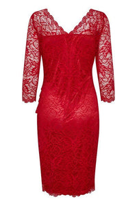 Kaffe Claudia lace dress-Haute Red-Fi&Co Boutique