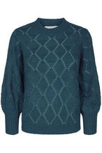 Load image into Gallery viewer, Kaffe KAjoanna Pullover 3/4 Sleeve-Moroccan Blue-Fi&amp;Co Boutique
